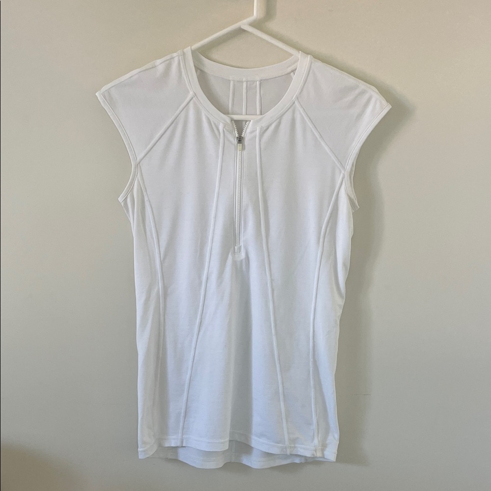 Elegant White Cap Sleeve Tank Top